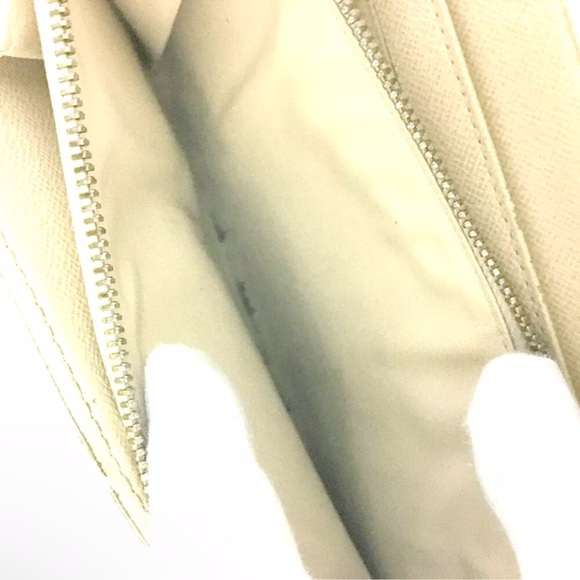 Louis Vuitton Damier Azur Porte Feuille Sarah Long Bifold Wallet White Long - Picture 7 of 8